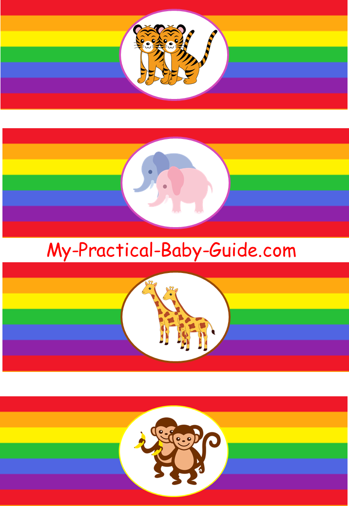 Free Printable Noah's Ark Rainbow Baby Shower Bottle - Noah Ark Birthday Party Printable (716x1038), Png Download