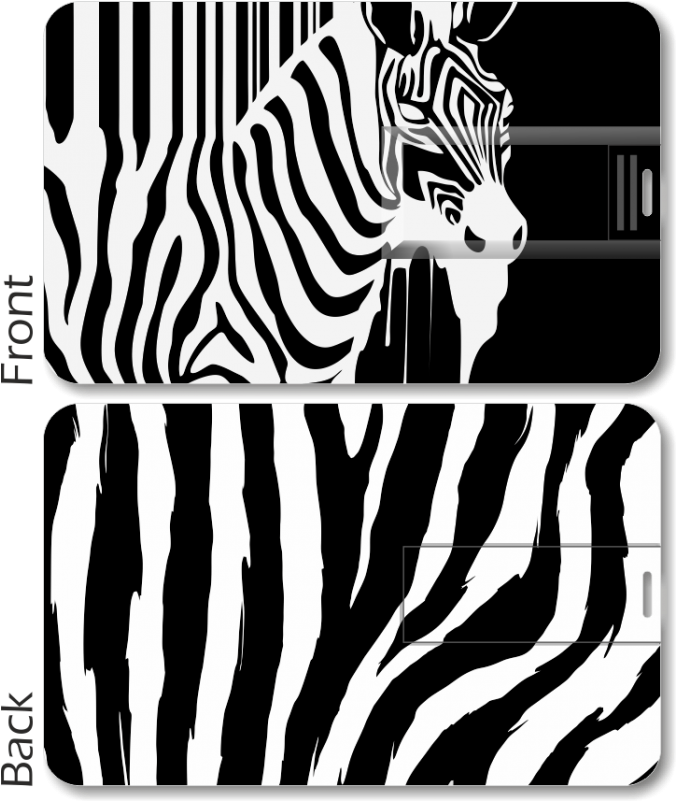 Zebra Card Pen Drive - Creative Zebra (900x800), Png Download