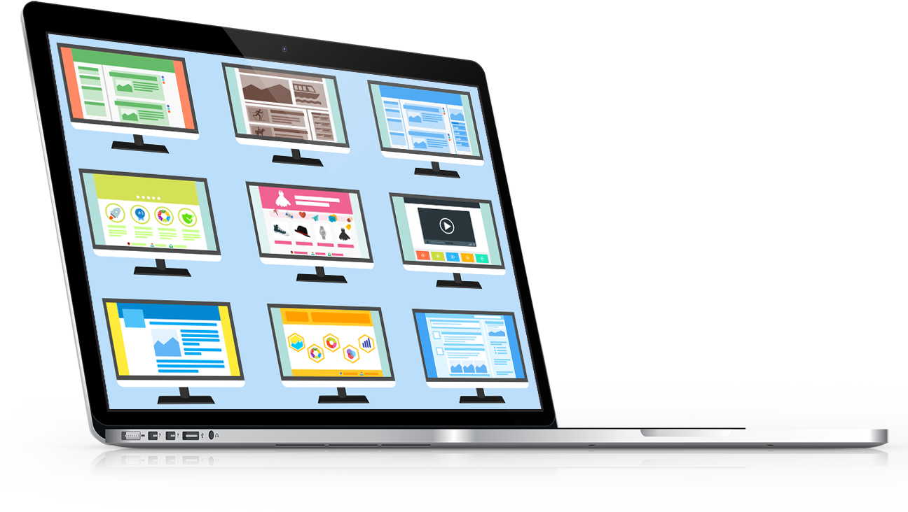 Your Website Is Your Single Most Important Marketing - Transparent Laptop Web Design (1295x765), Png Download