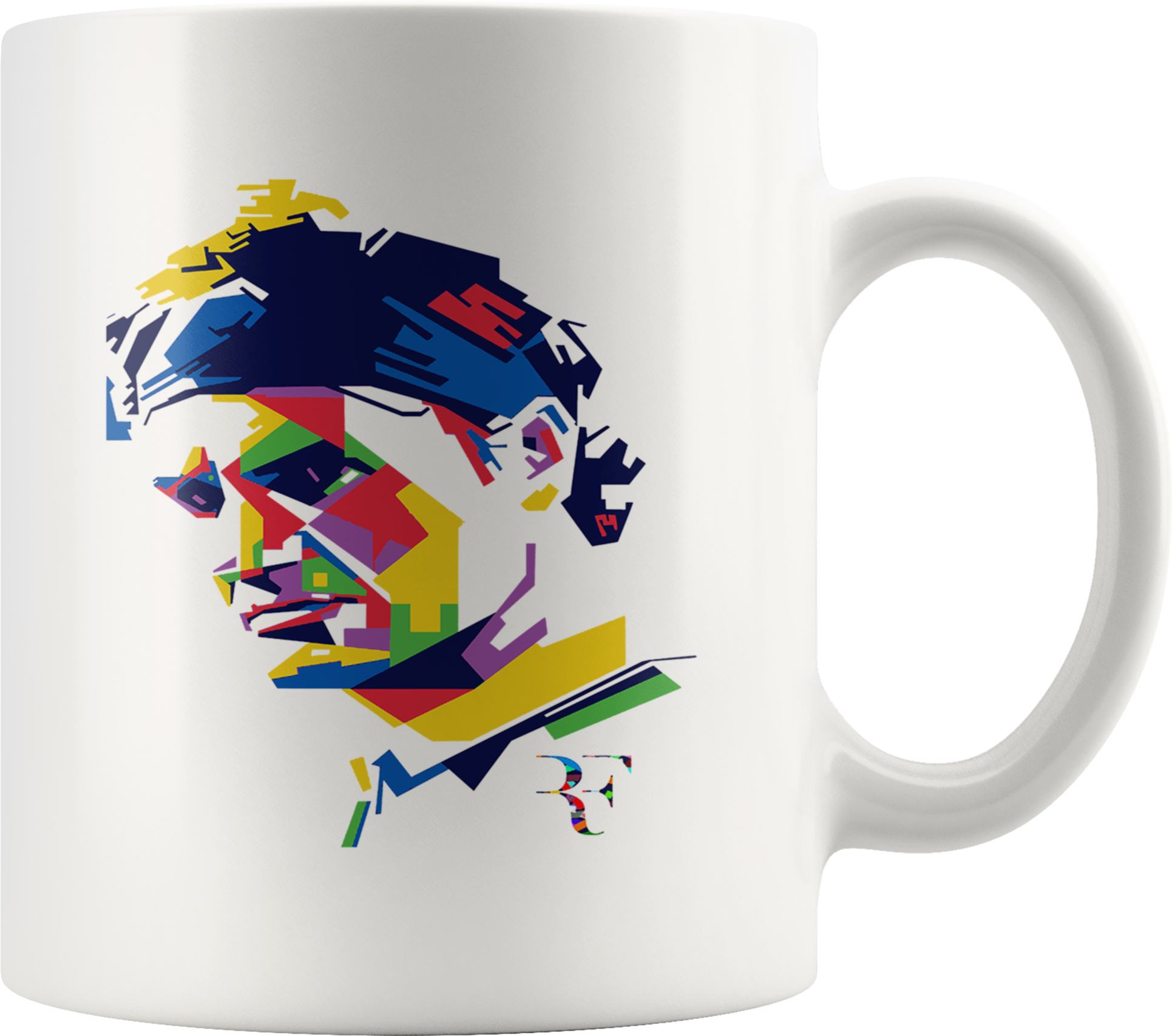 Roger Federer Art Mug - Roger Federer Fan Shirt (2000x2000), Png Download