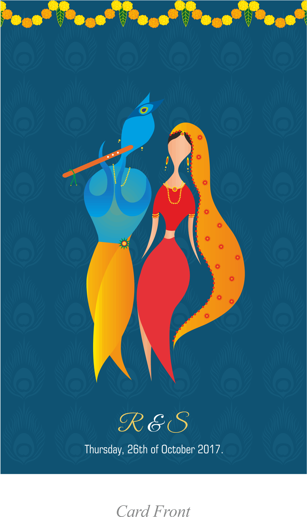 Radha Krishna Dressed Up Retro - Poster (2056x2200), Png Download