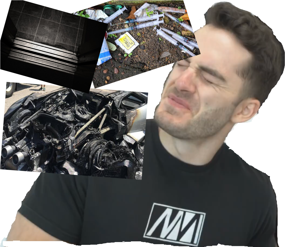 2018 Ford Gt Crash (1241x1048), Png Download