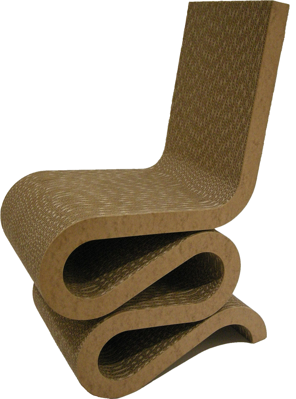 File - Frank Gehry - 1972 - Wiggle Side Chair - Muebles De Cartón Png (1272x1723), Png Download