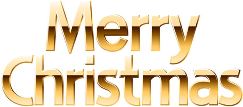 Free Png Merry Christmas Gold Png - Gold Merry Xmas Png (850x373), Png Download