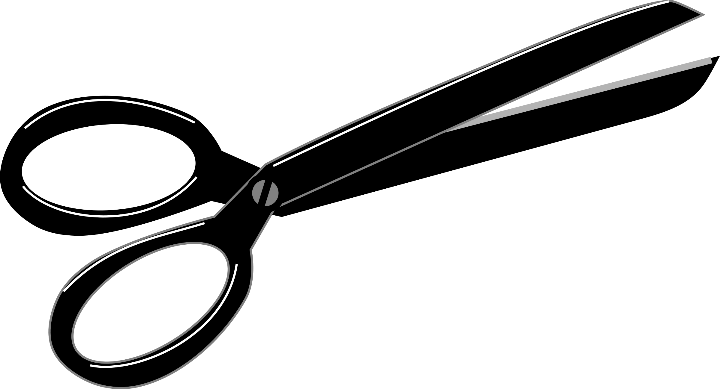 Fabric Scissors Clip Art Images - Scissors Transparent (2400x1299), Png Download