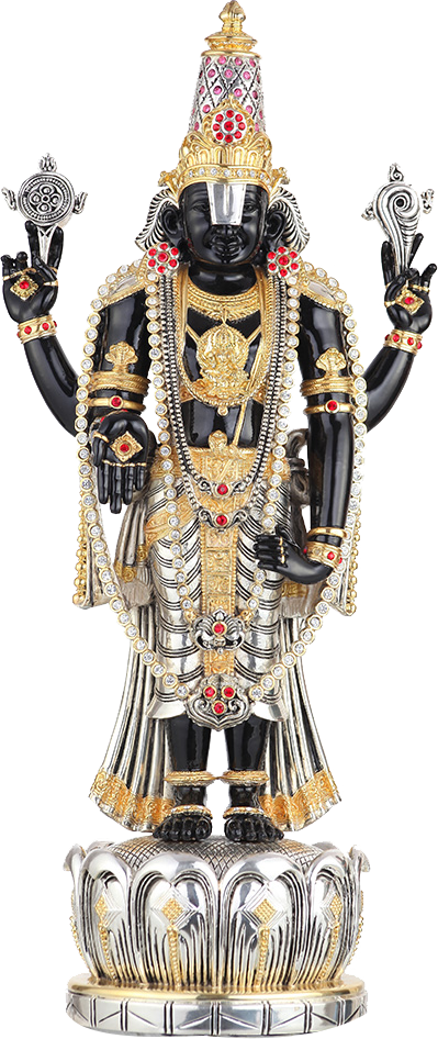 Shri Tirupati Balaji - Statue (399x946), Png Download