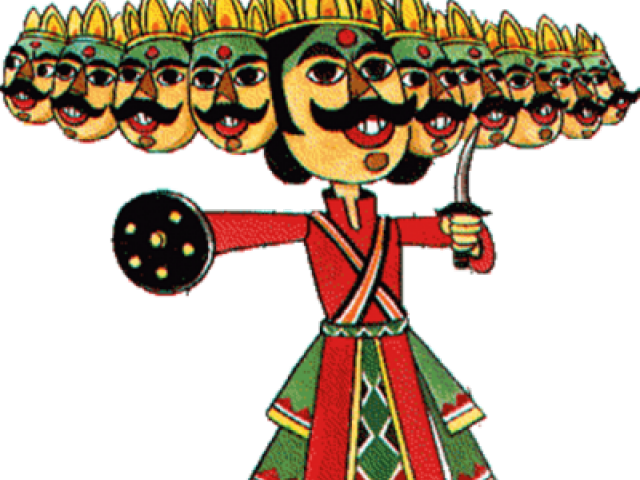 Dussehra Clipart Rawan - Ravan Ki Pooja (640x480), Png Download