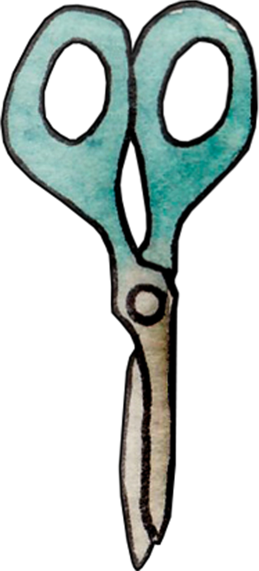 Scissors Commodity Watercolor Painting Clip Art - Watercolor Scissors (2362x2362), Png Download