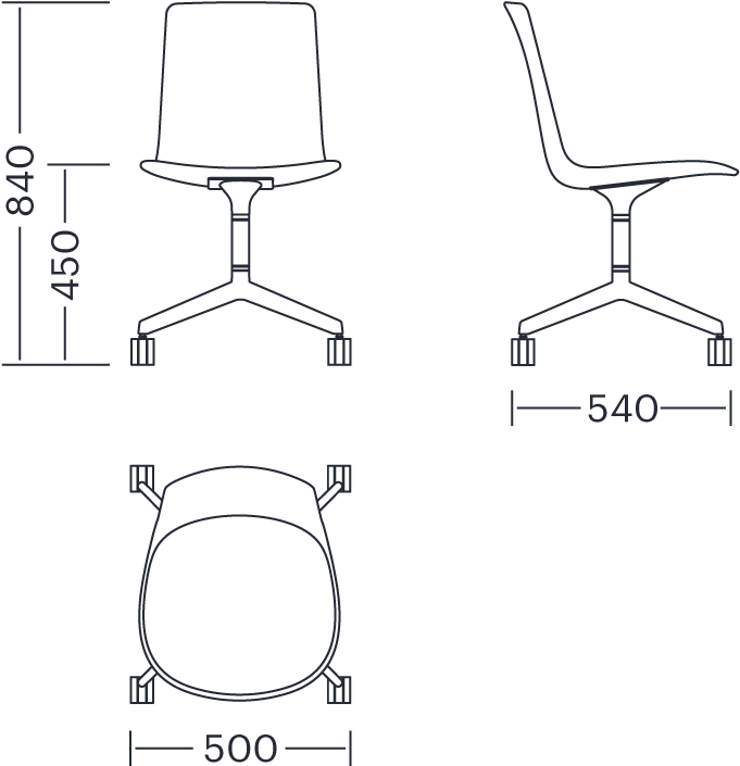 Measures Office Chair (900x778), Png Download