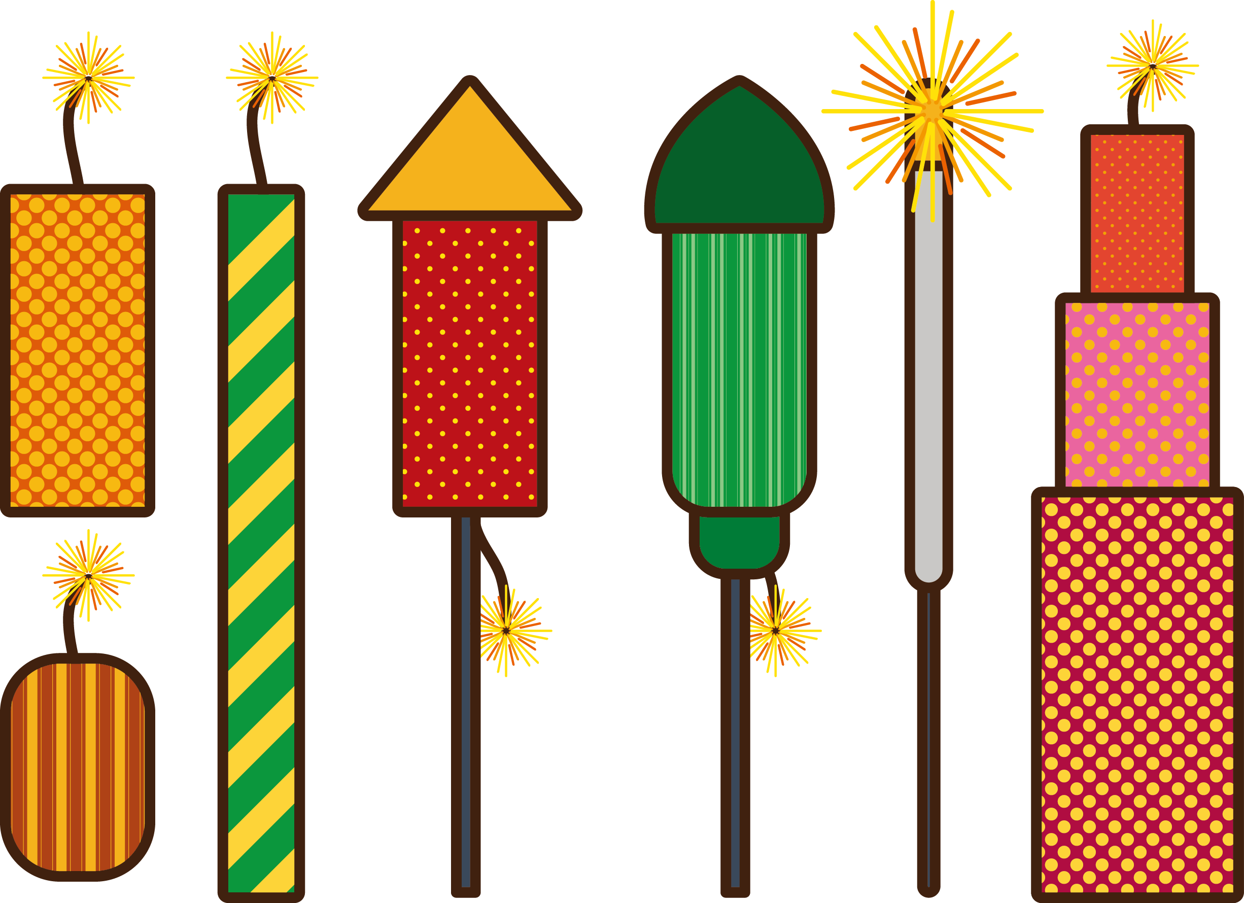 Firecracker Fireworks Party - Fireworks (2452x1780), Png Download