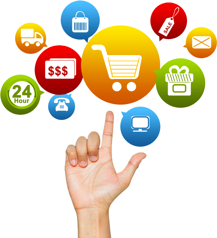 Online Shopping Free Png Image - Merits Of Online Shopping (887x932), Png Download