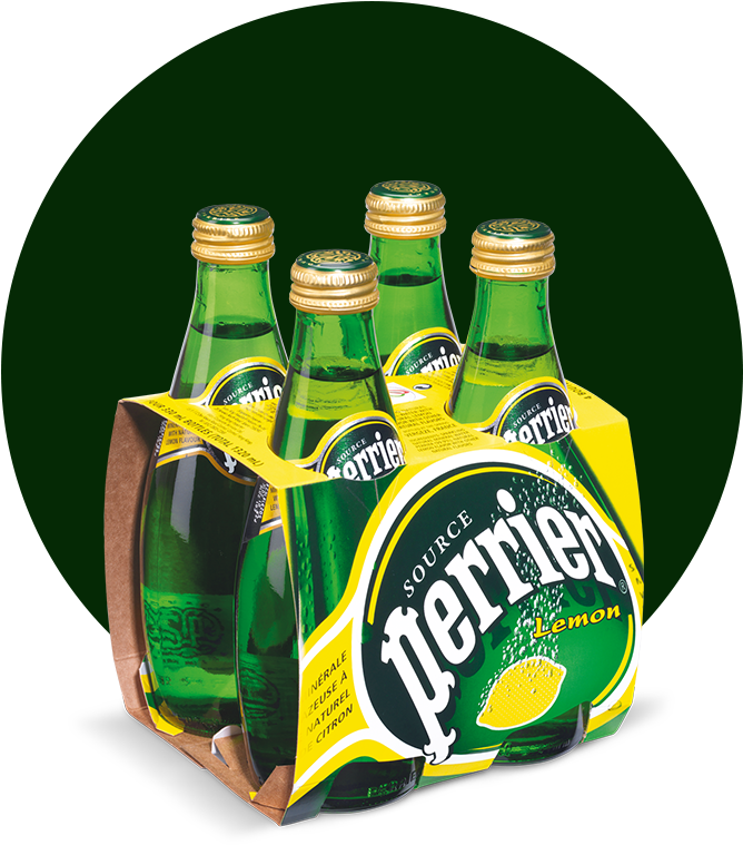 Perrier Sparkling Water, Lemon, 330ml Glass Bottle</br> - Perrier Carbonated Water Cake (900x900), Png Download