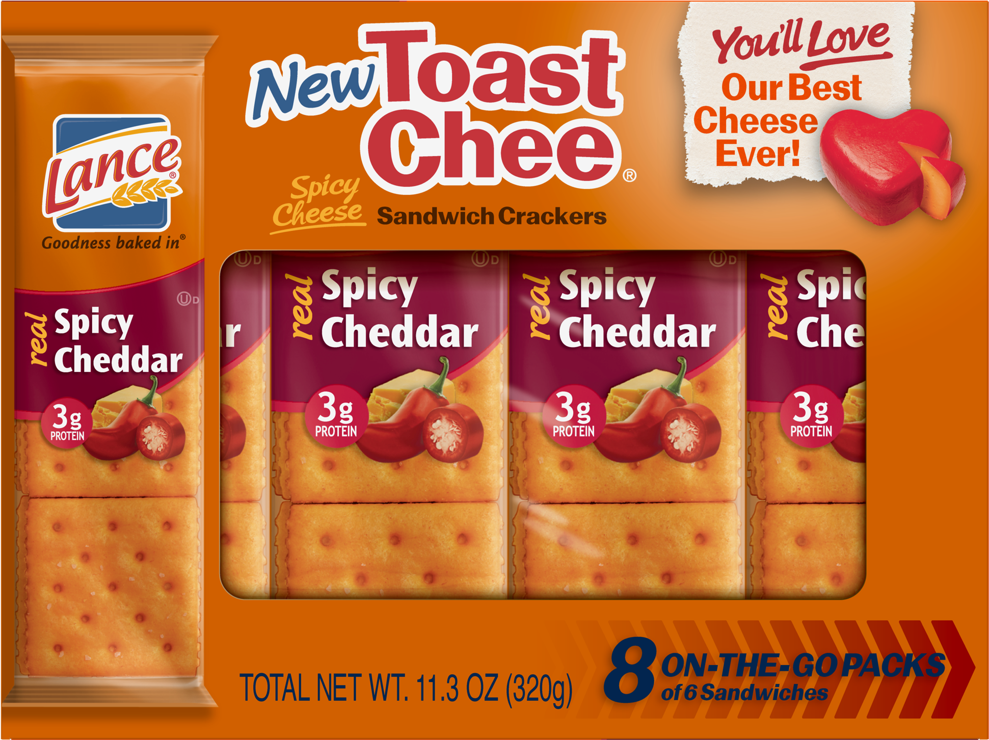 Whole Grain Sandwich Crackers Real Cheddar Cheese (2000x2000), Png Download