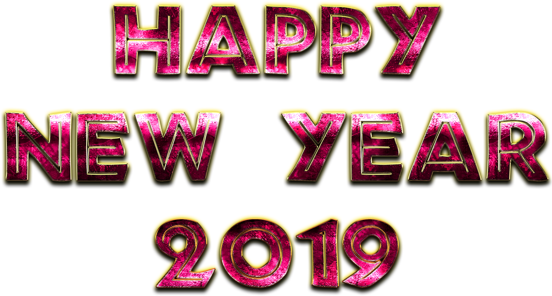 Happy New Year Png 2019 Png Hd Quality - Happy New Year Hd Png (1818x1038), Png Download