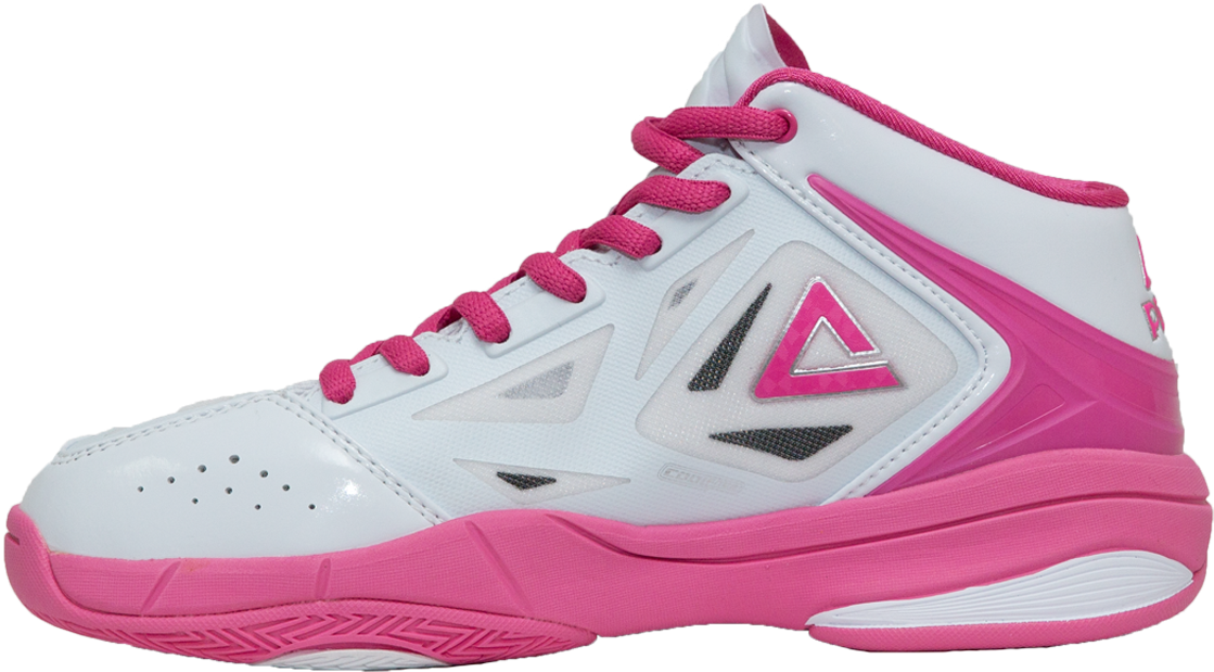 Tp Junior White Pink - Peak Basketball Shoes Png (1200x1200), Png Download