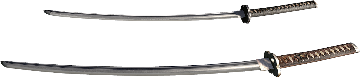 Low Poly Samurai Sword - Sabre (1440x851), Png Download