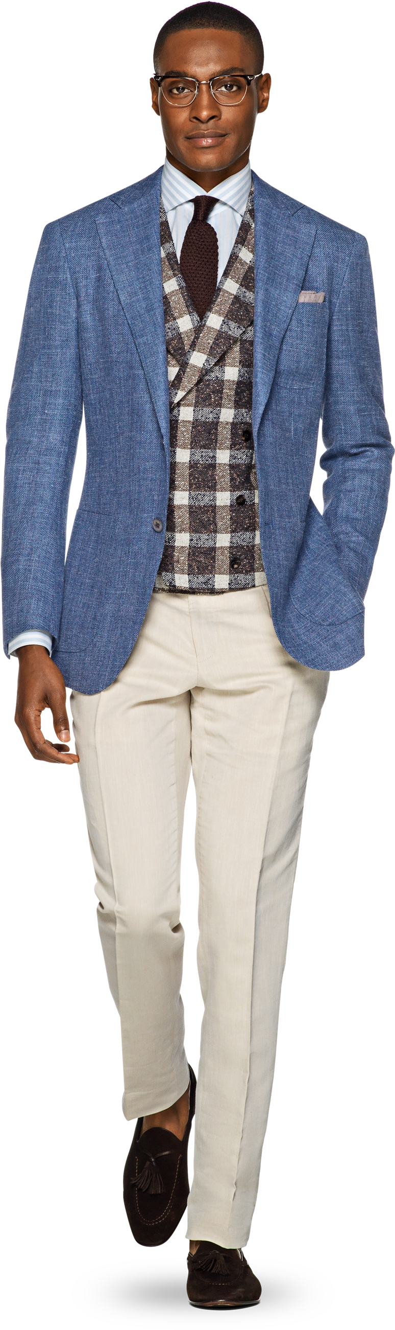 Fabric Suit Png Photo - Plaid (774x2602), Png Download