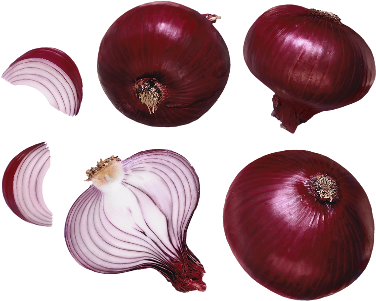 Red Onions - Sliced Onion (866x650), Png Download