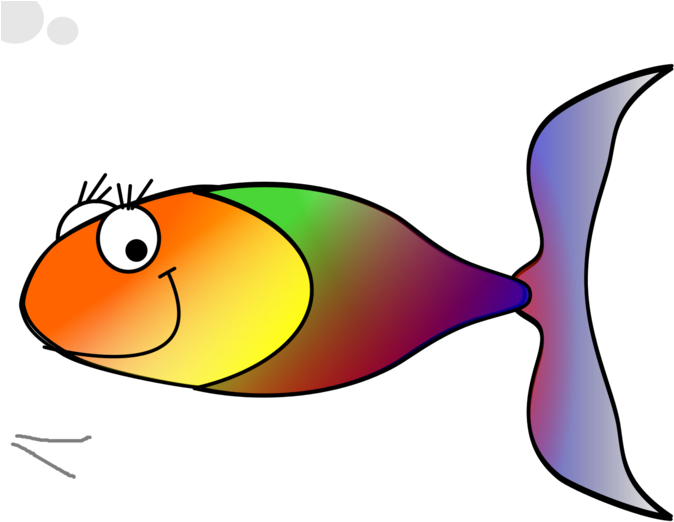 Fish Fry Clipart Group Clip Art Library - Transparent Rainbow Fish Cartoon (700x524), Png Download