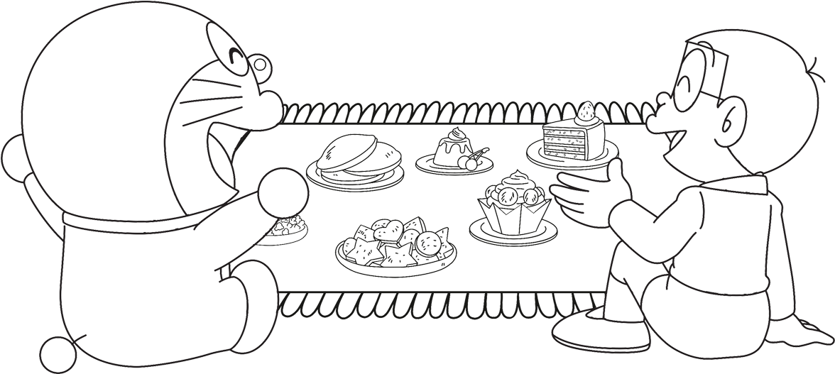 Coloring Pages Doraemon Official Website Episodes - Sketch (1200x800), Png Download