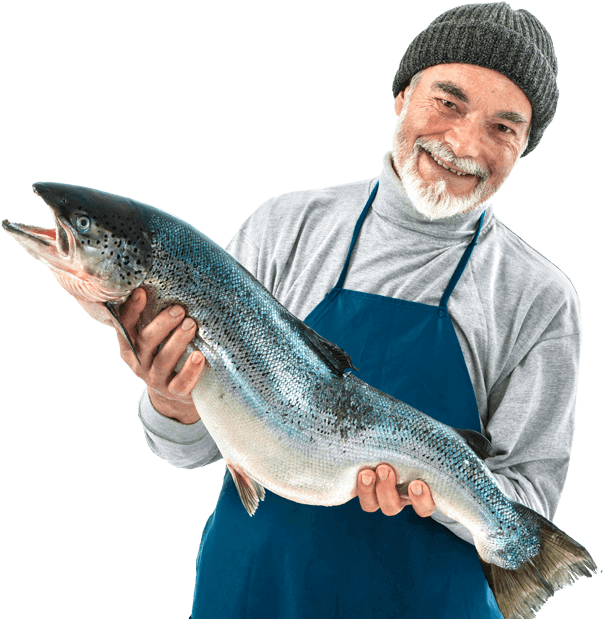 Global Fish Group In All Sites Of Brazil - Holding A Salmon Suspiciously (618x618), Png Download
