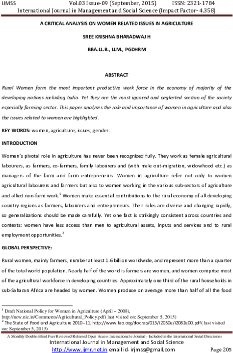 A Critical Analysis On Women Related Issues In Agriculture - No Loyal Citizen Of The Us Should (600x776), Png Download