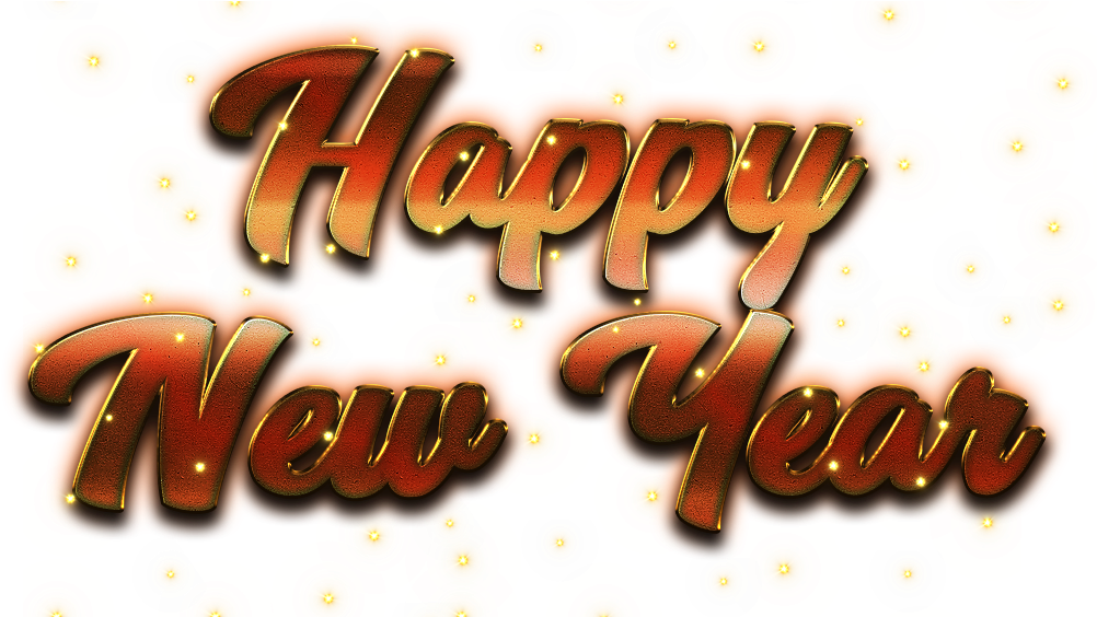 Happy New Year Word Art Png Photo - Happy New Year 2019 Png (1025x563), Png Download