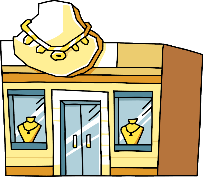 Thuraiyur Jewellery Shop - Jewelry Shop Cartoon Png (769x671), Png Download