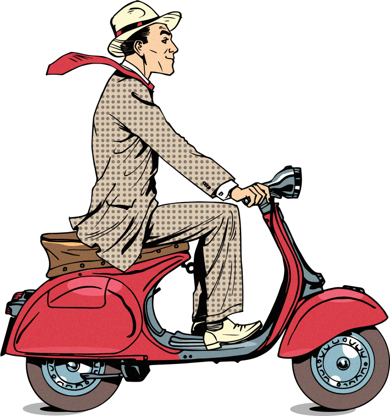 Bike - Vespa (773x824), Png Download