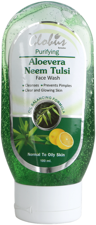 Globus Remedies Aloe Vera Neem Tulsi Face Wash - Sunscreen (800x800), Png Download