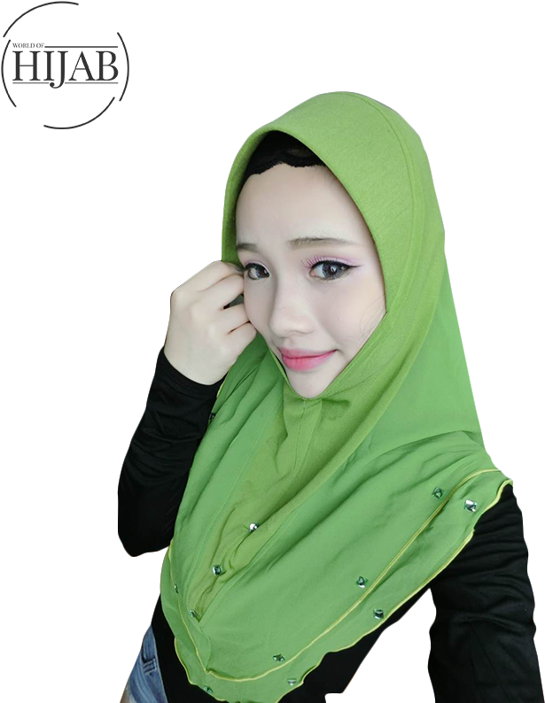 New Hard Hat Double Chiffon Drill Fashion Beautiful - Girl (737x800), Png Download