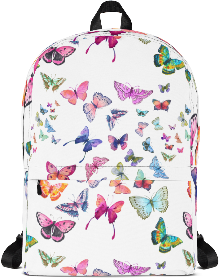 Butterfly Swarm School Backpack - Peach Backpack (1000x1000), Png Download