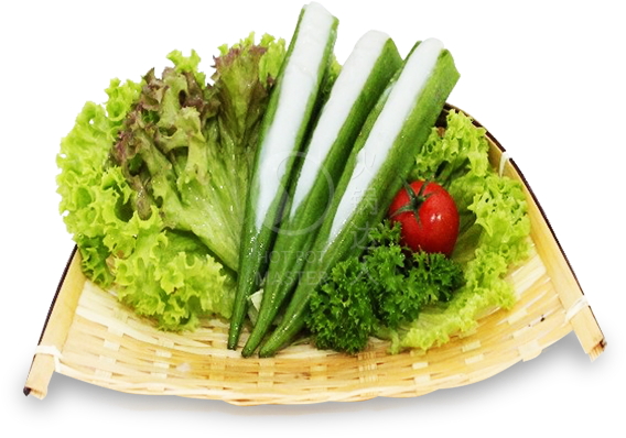 Ladies Finger With <br> Fish Paste - Romaine Lettuce (600x600), Png Download