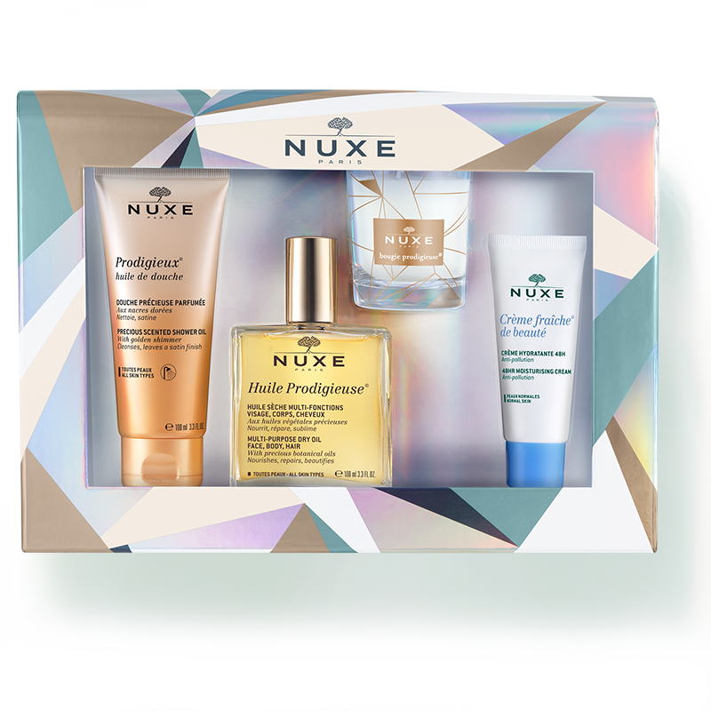 Gift Set With Dry Oil, Shower Oil, Moisturising Cream - Nuxe Coffret Noel (800x800), Png Download