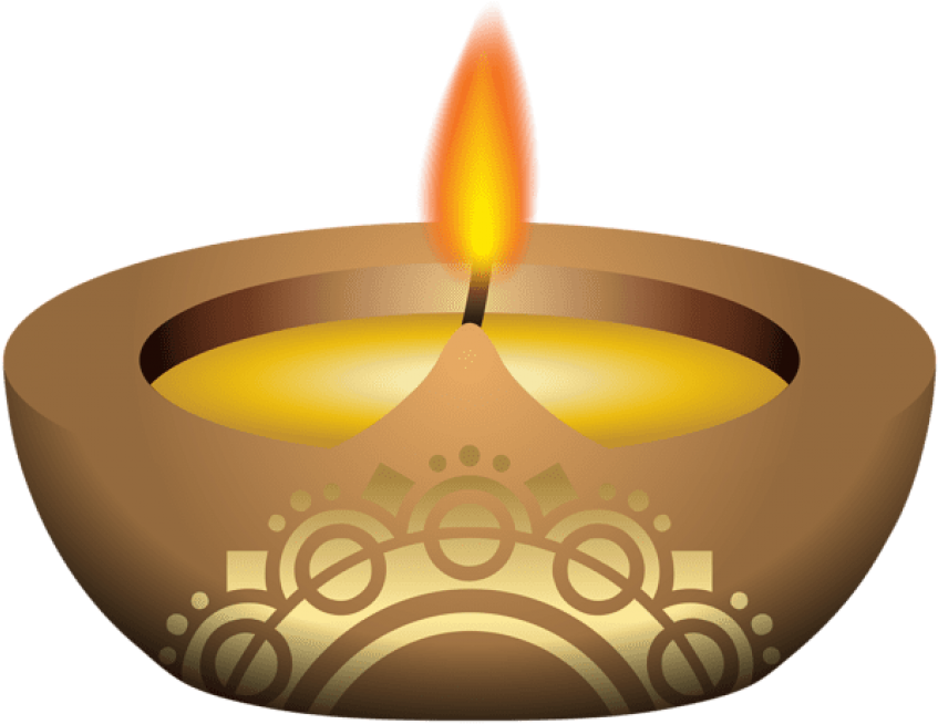 Free Png Download Diwali Holiday Candle Png Clipart - Candle (850x661), Png Download