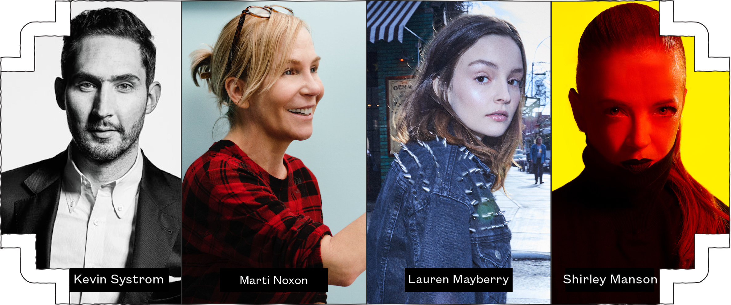 Kevin Systrom, Marti Noxon, Lauren Mayberry & Shirley - Lauren Mayberry Family (2400x1000), Png Download