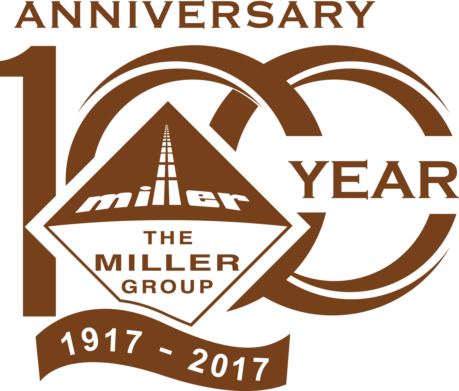 Anniversary 100th The Miller Group White Png - Miller Group (1602x1365), Png Download