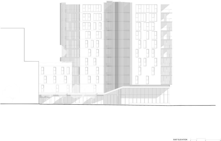 View East Elevation - Brutalist Architecture (1000x707), Png Download