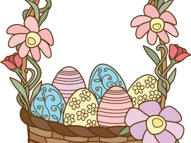 Basket Clipart Empty - Easter Basket (640x480), Png Download