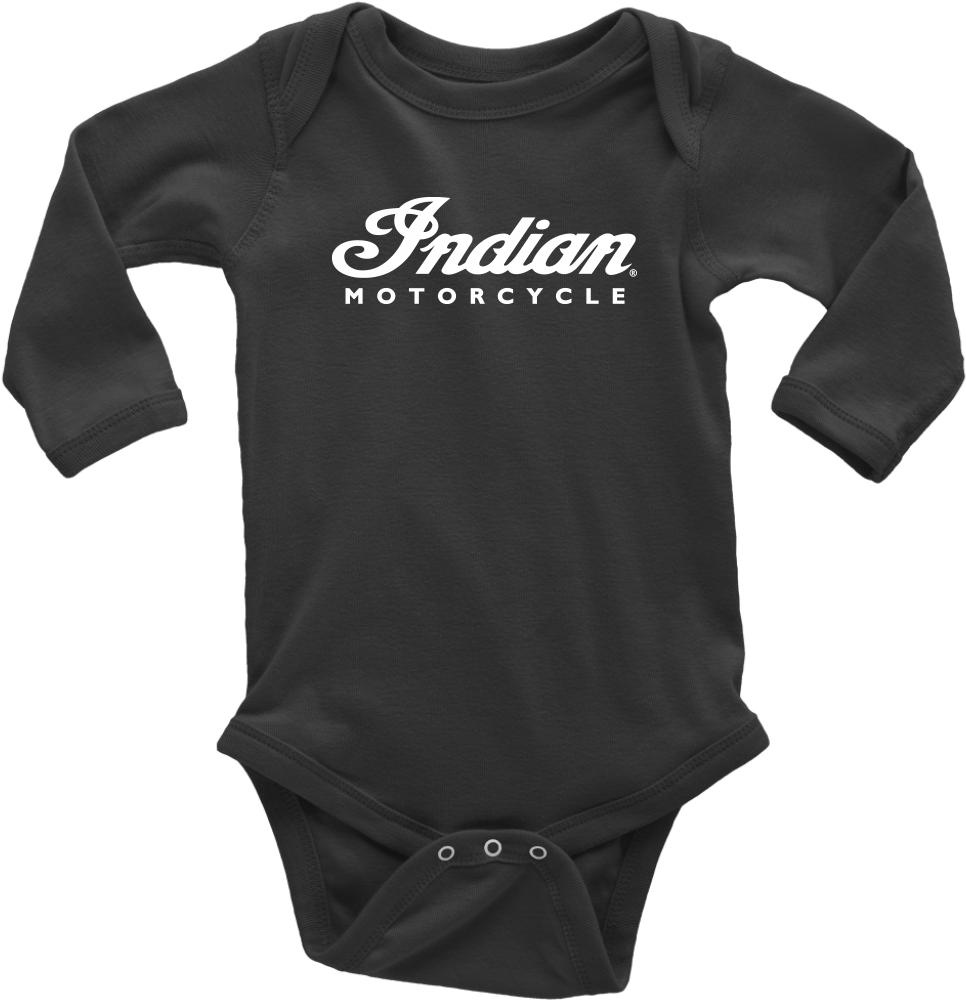 New Long Sleeve Baby Bodysuit Indian Motorcycle Size - Active Shirt (1024x1024), Png Download