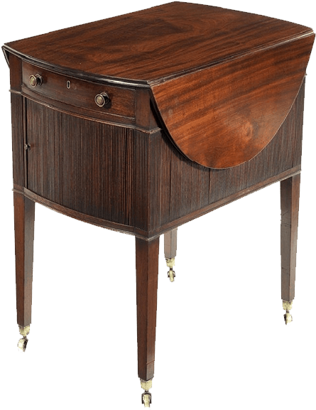 Geo Iii Mahogany Oval Pembroke Supper Table - End Table (750x750), Png Download