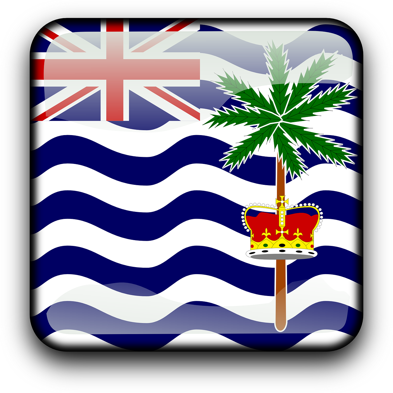 British Indian Ocean Territory Flag Country - British Indian Ocean Territory (1280x1280), Png Download