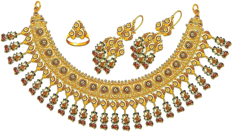 Indian Jewellery Png Free Dow - Jewellery Design Gold Png (800x469), Png Download