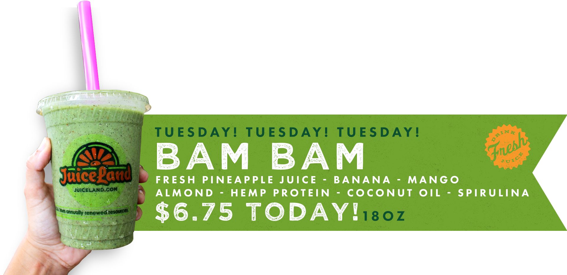 Today's Special - Frozen Carbonated Beverage (2560x940), Png Download