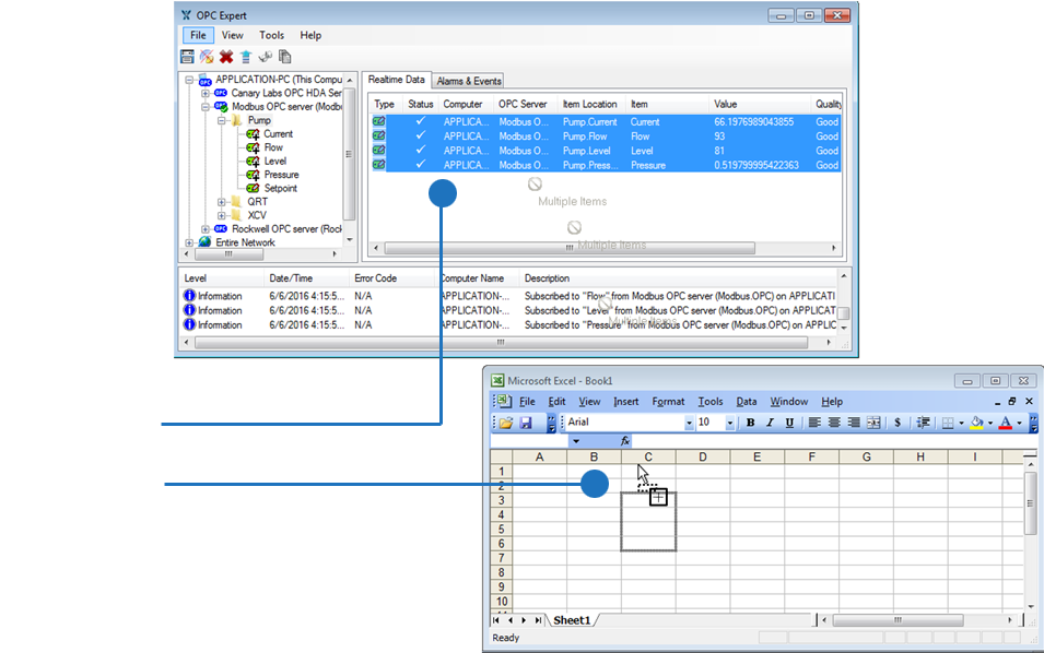 Opc To Excel - Opc Ua Excel Client (1200x800), Png Download