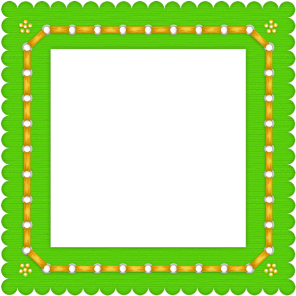 Green Summer Colored Transparent Frame Gallery Frames, - Transparent Photo Frame (600x600), Png Download