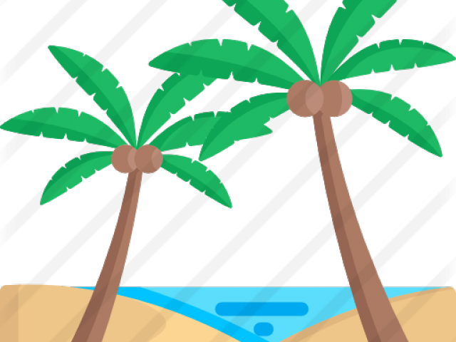 Oasis Clipart Coconut Tree (640x480), Png Download
