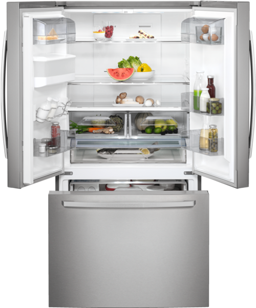 Picture Of Aeg Rmb76311nx French Door Fridge Freezer - Aeg Rmb76311nx American Style Fridge Freezer Silver (600x600), Png Download