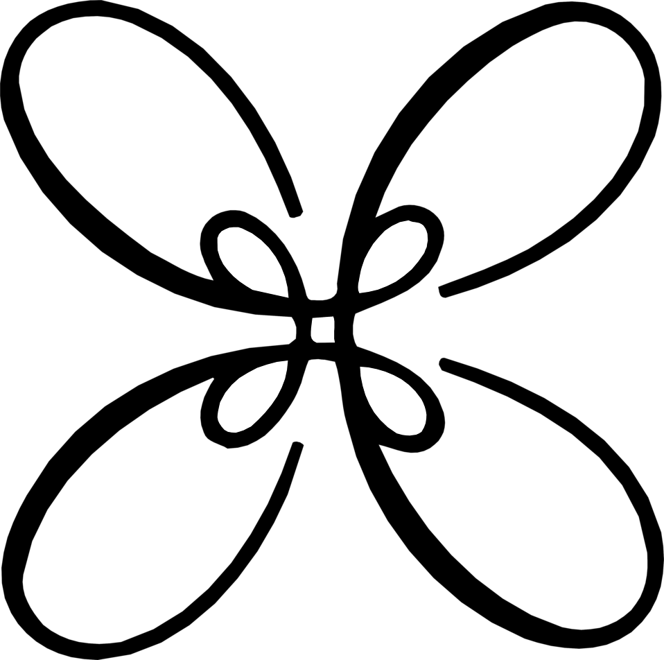 Red Swirls Png Black Swirl - Simple Abstract Designs Black And White (958x952), Png Download