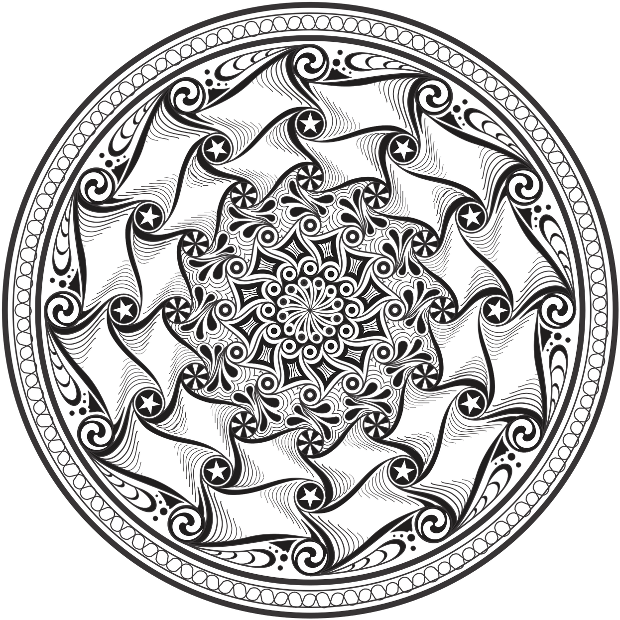 Abstract Design Round - Grand Orient De France Logo (1280x1280), Png Download